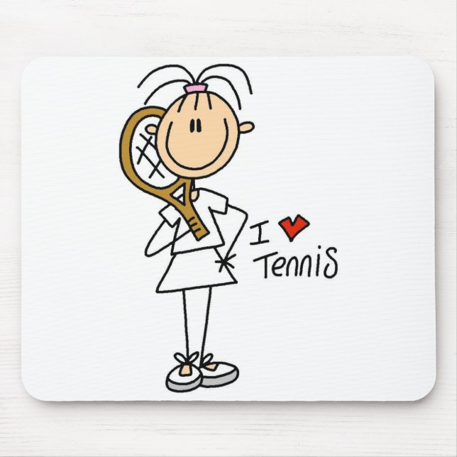 Girl I Love Tennis Mousepad (Front)