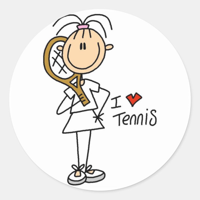 Girl I Love Tennis Stickers (Front)