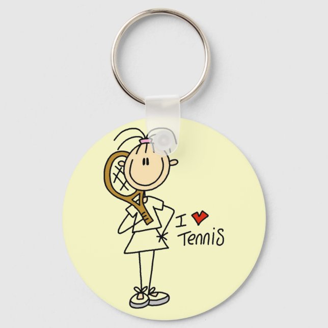 Girl I Love Tennis Tshirts and Gifts Key Ring (Front)