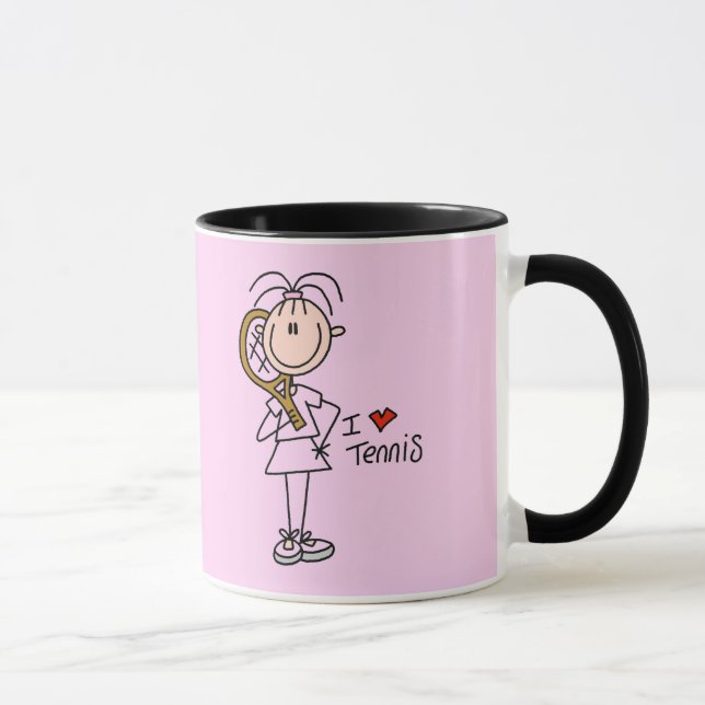 Girl I Love Tennis Tshirts and Gifts Mug (Right)