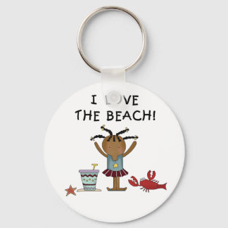 Girl I Love the Beach Key Ring