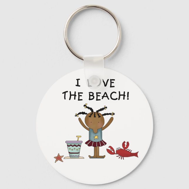 Girl I Love the Beach Key Ring (Front)