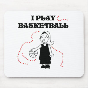 Girl I Play Basketball Mouse Mat