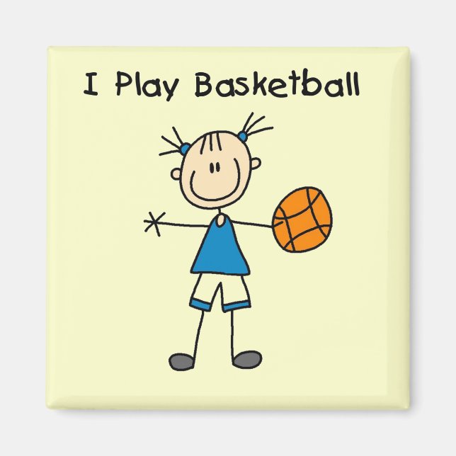 Girl I Play Basketball Tshirts and Gifts Magnet (Front)
