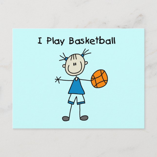 Girl I Play Basketball Tshirts and Gifts Postcard (Front)