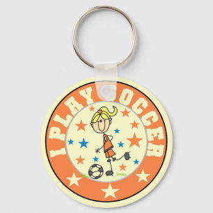 Girl I Play Soccer T-shirts and Gifts Key Ring