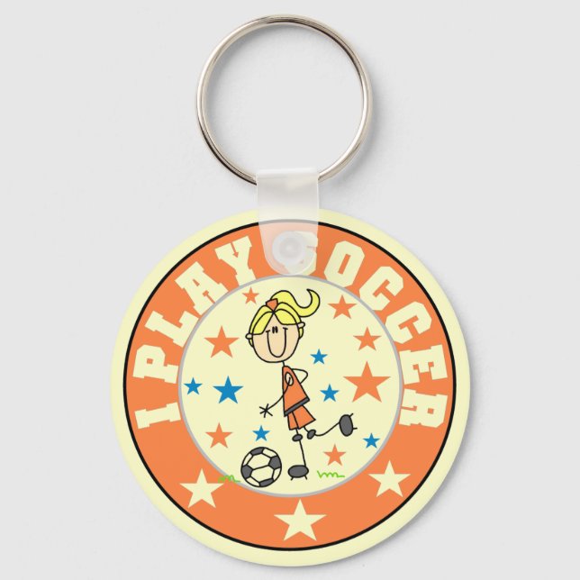 Girl I Play Soccer T-shirts and Gifts Key Ring (Front)