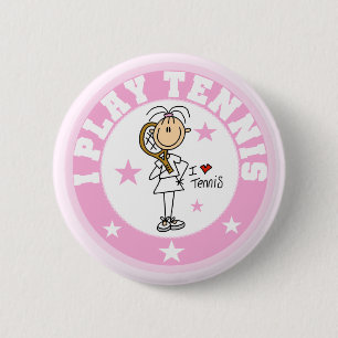 Girl I Play Tennis Tshirts and gifts 6 Cm Round Badge