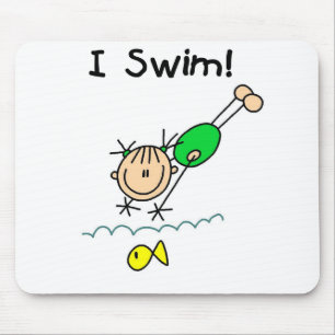 Girl I Swim Mousepad