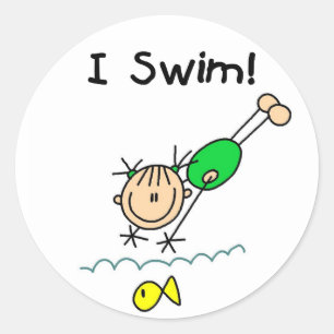 Girl I Swim Sticker