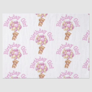 Girl  idea Birthday Bear Tissue Paper