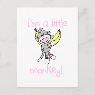 Girl I'm a Little Monkey Tshirts and Gifts Postcard