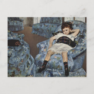 Girl in A Blue Chair, Mary Cassatt Postcard