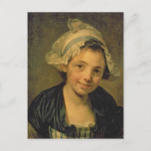 Girl in a Bonnet, 1760s Postcard