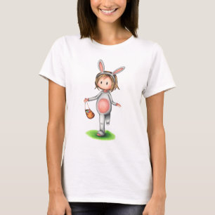 Girl in a bunny costume Easter t-shirt