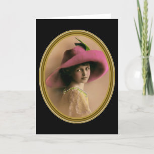 Girl in a Gilt Frame Card
