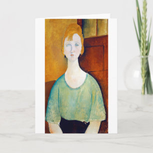 Girl in a Green Blouse, Modigliani Card
