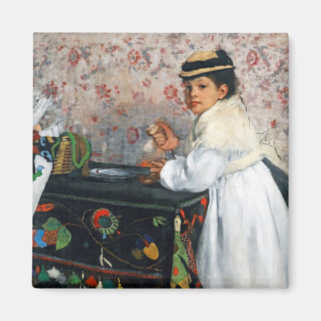Girl in a Hat, Edgar Degas Magnet (Front)