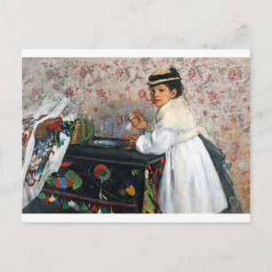 Girl in a Hat, Edgar Degas Postcard
