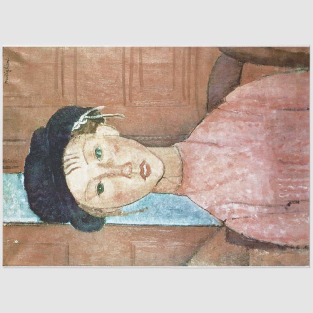 Girl in a Hat, Modigliani Tissue Paper (Front)