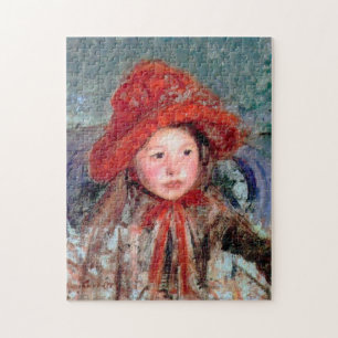 Girl in a Large Red Hat, Mary Cassatt Jigsaw Puzzle