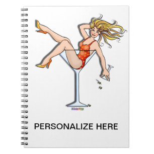 GIRL IN A MARTINI GLASS (2) NOTEBOOK - JOURNAL