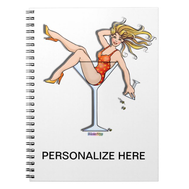 GIRL IN A MARTINI GLASS (2) NOTEBOOK - JOURNAL (Front)