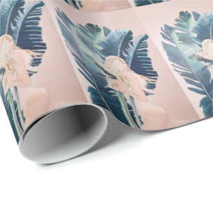 Girl in a Swimsuit oil painting Wrapping Paper