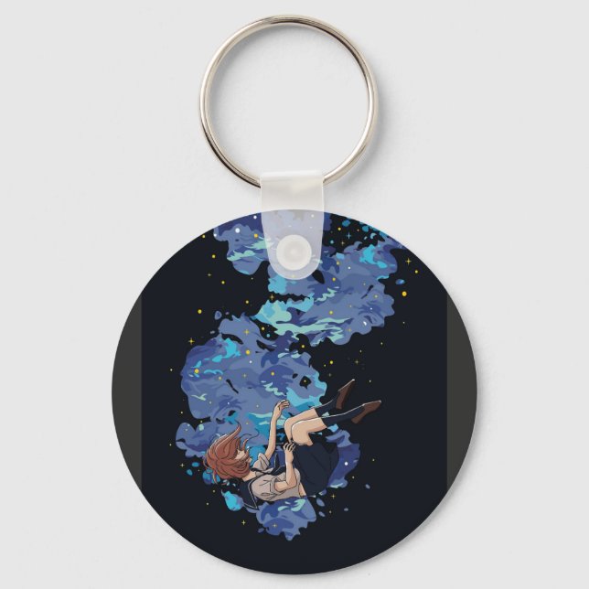 Girl in a Vacuum Key Ring (Front)
