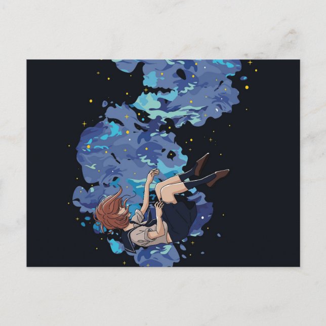 Girl in a Vacuum Postcard (Front)