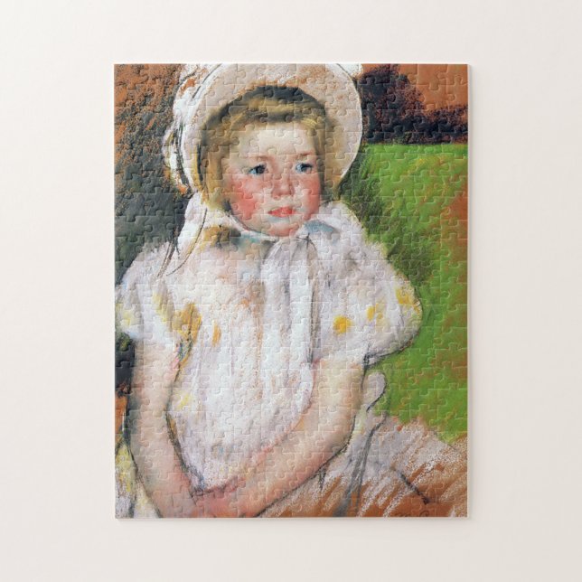 Girl in a White Bonnet, Mary Cassatt Jigsaw Puzzle (Vertical)