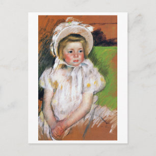 Girl in a White Bonnet, Mary Cassatt Postcard