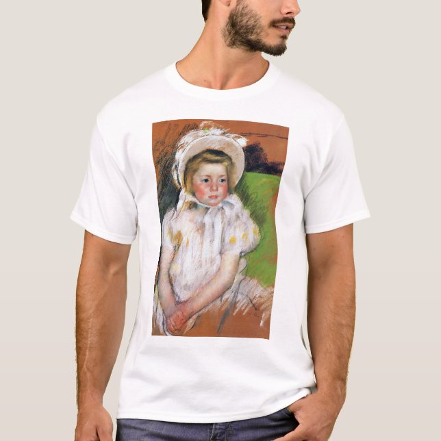Girl in a White Bonnet, Mary Cassatt T-Shirt (Front)