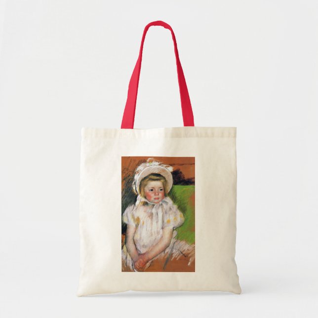 Girl in a White Bonnet, Mary Cassatt Tote Bag (Front)