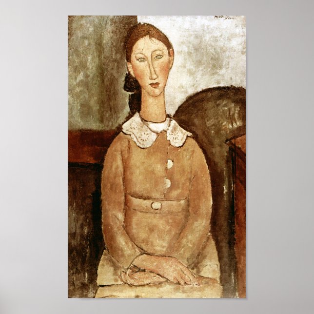 Girl in a Yellow Dress, Modigliani Poster (Front)