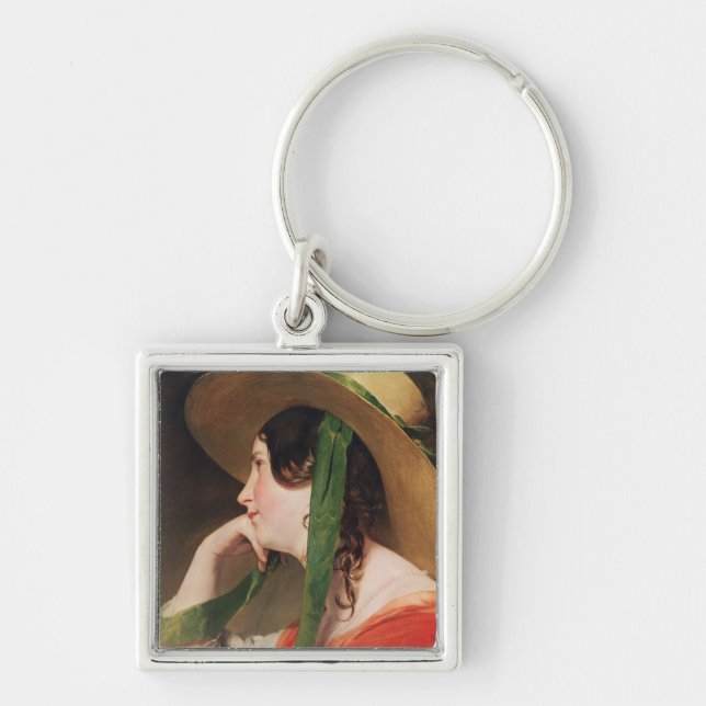 Girl in a Yellow Straw Hat, Key Ring (Front)