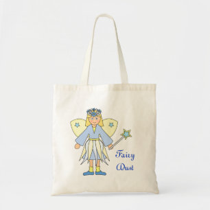 Girl in Blue and Yellow Fairy Costume Tote Bag