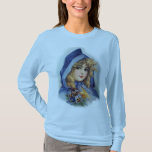 Girl in Blue Hood T-Shirt