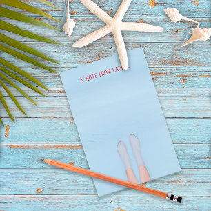 Girl in Cool Ocean Lake Cabin Beach Custom Cute Post-it Notes