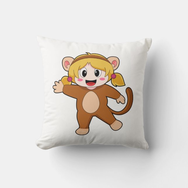 Girl in Costume as Monkey Cushion (Front)