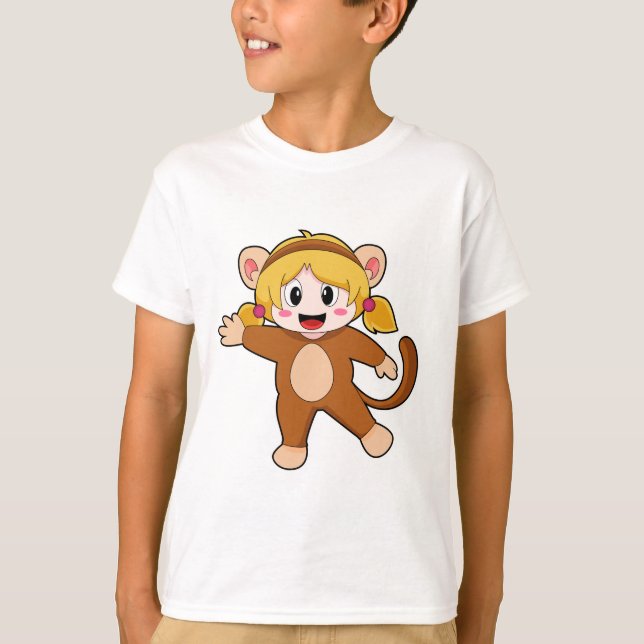Girl in Costume as Monkey T-Shirt (Front)