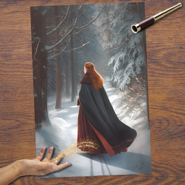 Girl in Forest 3 Decoupage Paper (Creator Uploaded)