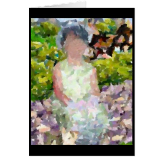 Girl in Garden Card
