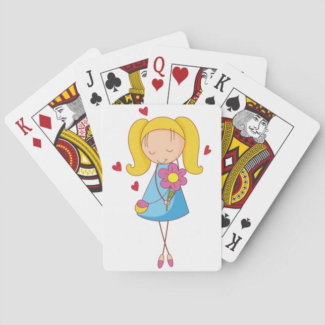 Girl In Love Playing Cards (Back)
