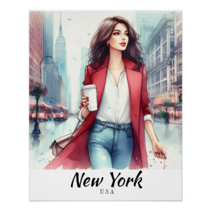 Girl in New York Poster