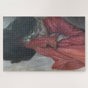 Girl in Oriental Costume by Alphonse Mucha Jigsaw Puzzle