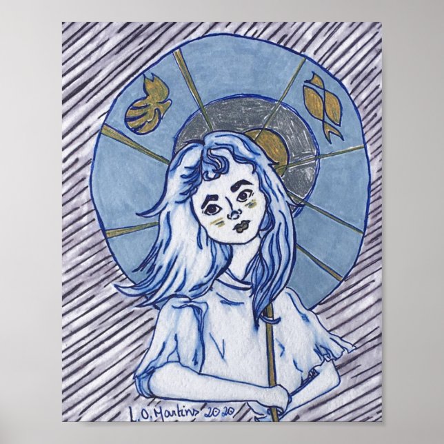 Girl in Parasol Poster (Front)