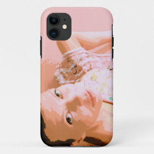 Girl in pink case