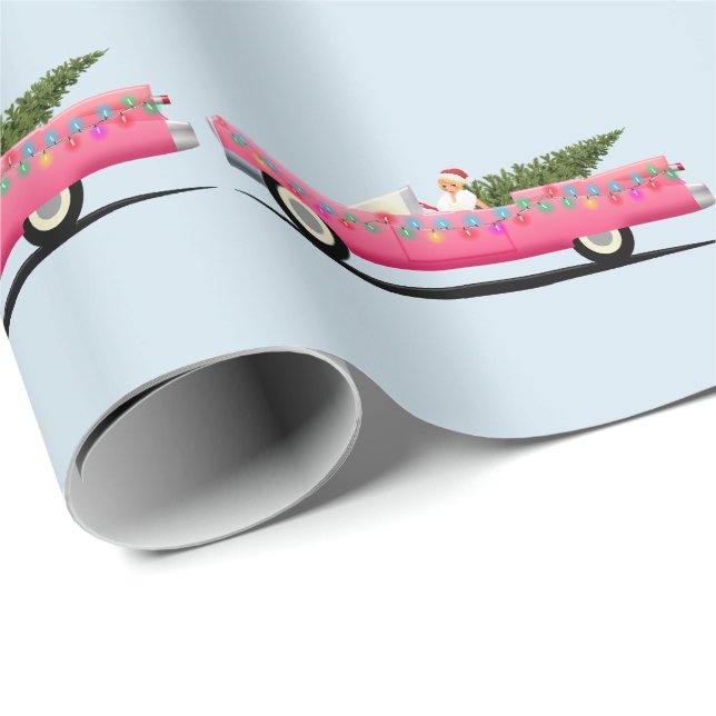 GIRL IN PINK CLASSIC CADDY CHRISTMAS  WRAPPING PAP WRAPPING PAPER (Roll Corner)