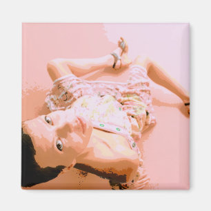 girl in pink magnet